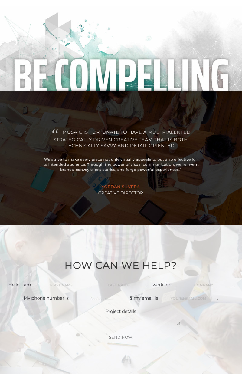 MOSAIC Services Website Redesign.